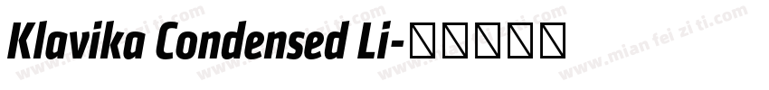Klavika Condensed Li字体转换